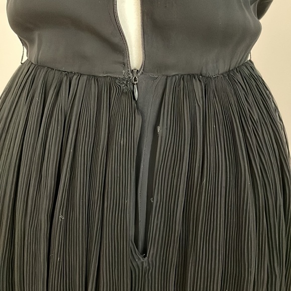 VINTAGE Black Chiffon Party Dress 1950s Dress - Picture 6 of 9